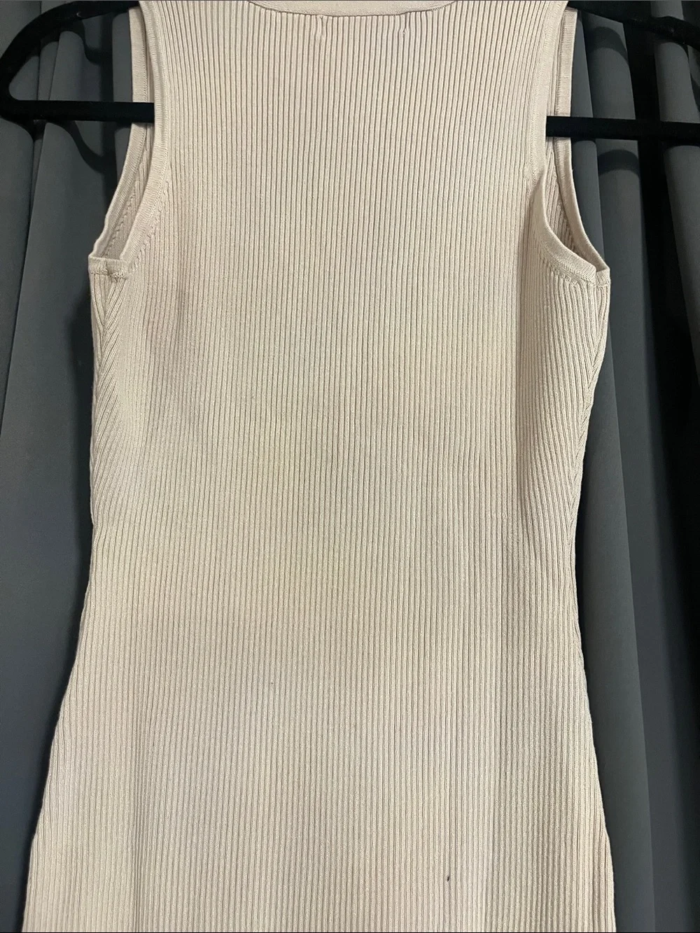JLUXLABEL Cream Ribbed Button-Front Midi Dress - Picture 6 of 6